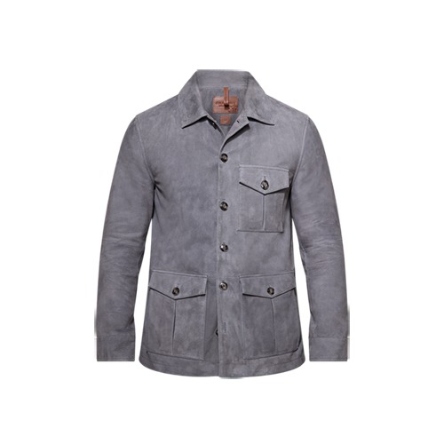 Coloniaire - Artisan Goat Suede Jacket - Pewter
