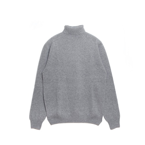 Harley of Scotland - Polo Neck Sweater -  Flannel Grey