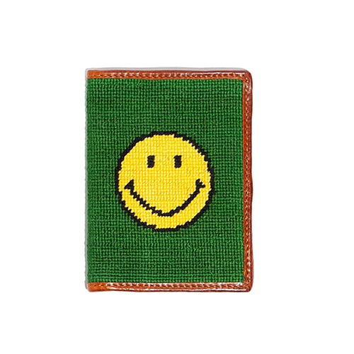 Smathers And Branson - Smathers &amp; Branson x Smiley (Forest) Needlepoint Passport Case