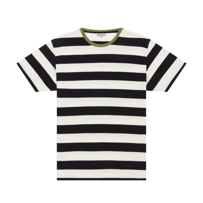 Bar Stripe T-Shirt - White / Black